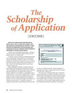 Scholarship Application The of