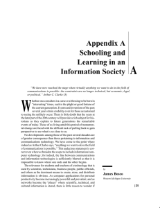 Appendix A Schooling and Learning in an Information Society