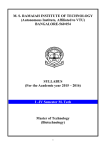 M. S. RAMAIAH INSTITUTE OF TECHNOLOGY (Autonomous Institute, Affiliated to VTU)