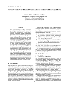 Automatic Induction of Finite State Transducers for Simple Phonological Rules