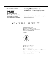 C O M P U T E R   ... Security Metrics Guide for Information Technology Systems