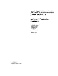 OCTAVE -S Implementation Guide, Version 1.0