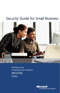 Security Guide for Small Business security today Enhance your