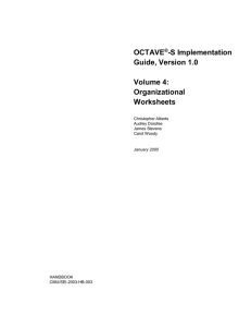 OCTAVE -S Implementation Guide, Version 1.0