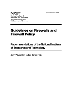 Guidelines on Firewalls and Firewall Policy Recommendations of the National Institute