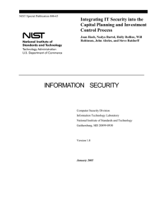 INFORMATION    SECURITY  Integrating IT Security into the