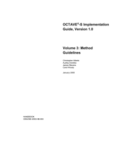 OCTAVE -S Implementation Guide, Version 1.0