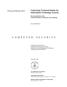 C  O  M  P  U ... Underlying Technical Models for Information Technology Security
