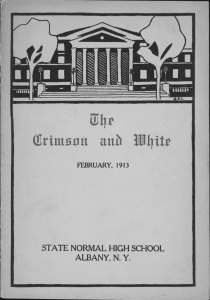 STATE NORMAL HIGH SCHOOL ALBANY. N. Y. FEBRUARY. 1913