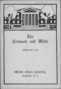 MILNE HIGH SCHOOL ALBANY, N. Y. FEBRUARY, 1916