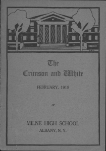 mt MILNE HIGH SCHOOL FEBRUARY, 1918 ALBANY, N. Y.