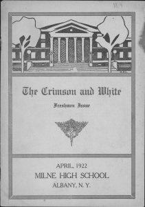 (Hrxmmn mh Wl^iU MILNE HIGH SCHOOL APRIL, 1922 ALBANY, N. Y.