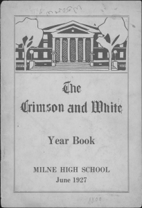 frimson and fflhite Year Book m MILNE HIGH SCHOOL