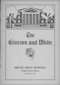 the &lt;[Irimj$on and lihite MILNE HIGH SCHOOL CHRISTMAS ISSUE