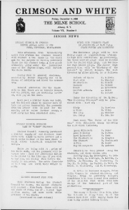 CRIMSON AND WHITE THE MILNE SCHOOL Friday, December 11,1936