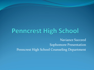 Naviance Succeed Sophomore Presentation Penncrest High School Counseling Department