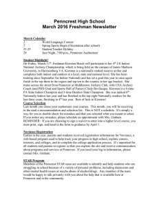 Penncrest High School March 2016 Freshman Newsletter