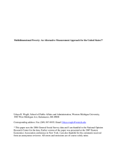 Multidimensional Poverty: An Alternative Measurement Approach for the United States?*