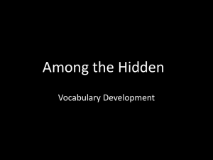 Among the Hidden Vocabulary Development