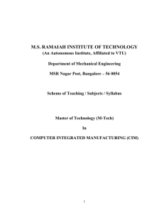 M.S. RAMAIAH INSTITUTE OF TECHNOLOGY