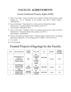 FACULTY ACHIEVEMENTS Faculty Intellectual Property Rights (FIPR) 1.