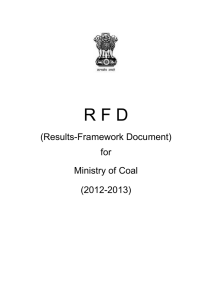 R F D (Results-Framework Document) for Ministry of Coal