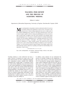 M TEACHING PEER REVIEW AND THE PROCESS OF SCIENTIFIC WRITING