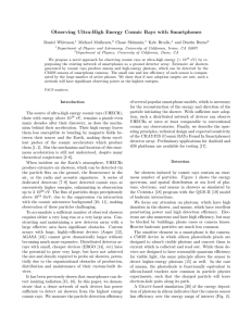 Observing Ultra-High Energy Cosmic Rays with Smartphones Daniel Whiteson, Michael Mulhearn, Chase Shimmin,