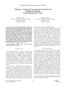 WikiOnto: A System For Semi-automatic Extraction And Modeling Of Ontologies