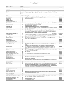 Library and Classroom Books Bid # 2015-022 Line Items Name