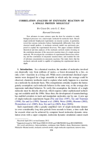 CORRELATION ANALYSIS OF ENZYMATIC REACTION OF MOLECULE B C