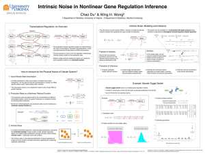 Intrinsic Noise in Nonlinear Gene Regulation Inference Chao Du 1