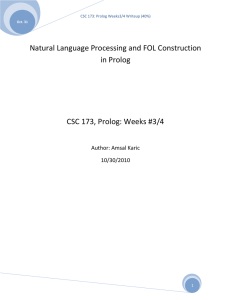 Natural Language Processing and FOL Construction in Prolog