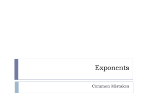 Exponents Common Mistakes