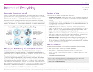 Internet of Everything Connect the Unconnected with IoE Solutions of Value At-A-Glance