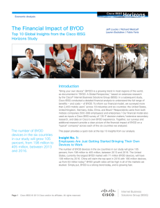 The Financial Impact of BYOD Horizons Horizons Study