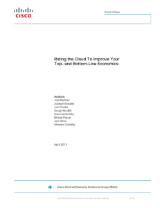 Riding the Cloud To Improve Your Top- and Bottom-Line Economics