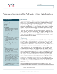 Tesco Launches Innovative Pilot To Drive the In-Store Digital Experience Background