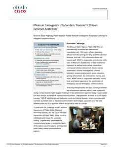 Missouri Emergency Responders Transform Citizen Services Statewide