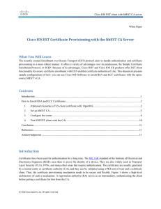 Cisco IOS EST Certificate Provisioning with the libEST CA Server