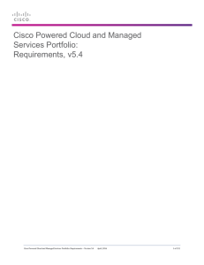 Cisco Powered Cloud and Managed Services Portfolio: Requirements, v5.4