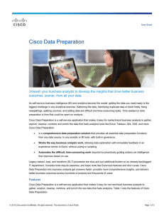 Cisco Data Preparation