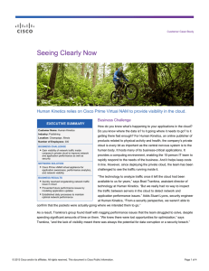 Seeing Clearly Now Business Challenge EXECUTIVE SUMMARY