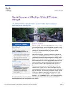 Dutch Government Deploys Efficient Wireless Network