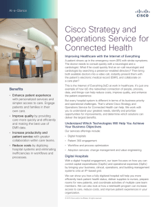 Cisco Strategy and Operations Service for Connected Health At-a-Glance