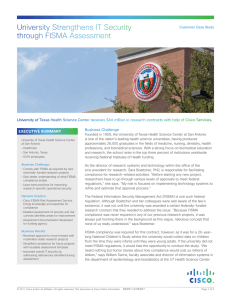 University Strengthens IT Security through FISMA Assessment