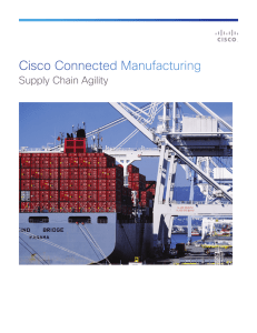 Cisco Connected Manufacturing Supply Chain Agility
