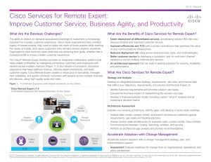 Cisco Services for Remote Expert: What Are the Business Challenges?