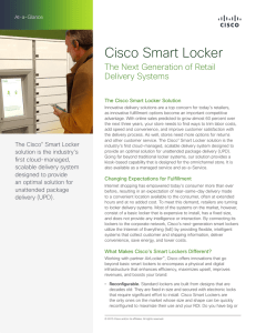 Cisco Smart Locker The Next Generation of Retail Delivery Systems At-a-Glance