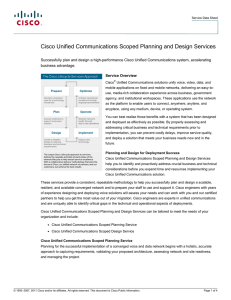 Cisco Unified Communications Scoped Planning and Design Services